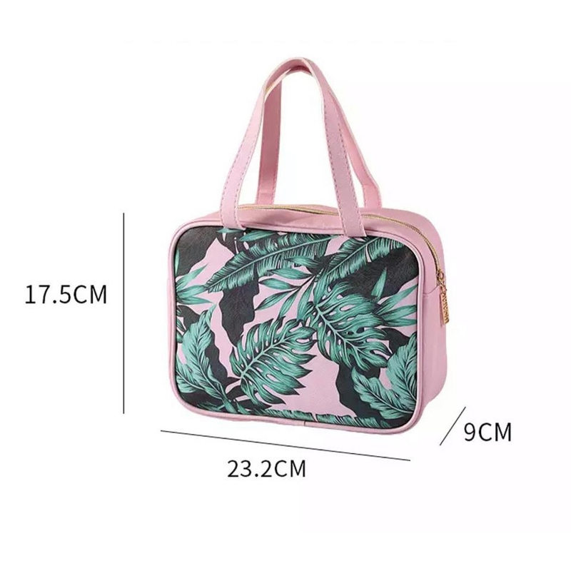 Foto 2 | Bolsa De Cosméticos Con Diseño De Palmeras Para Maquillaje - Venta Internacional.