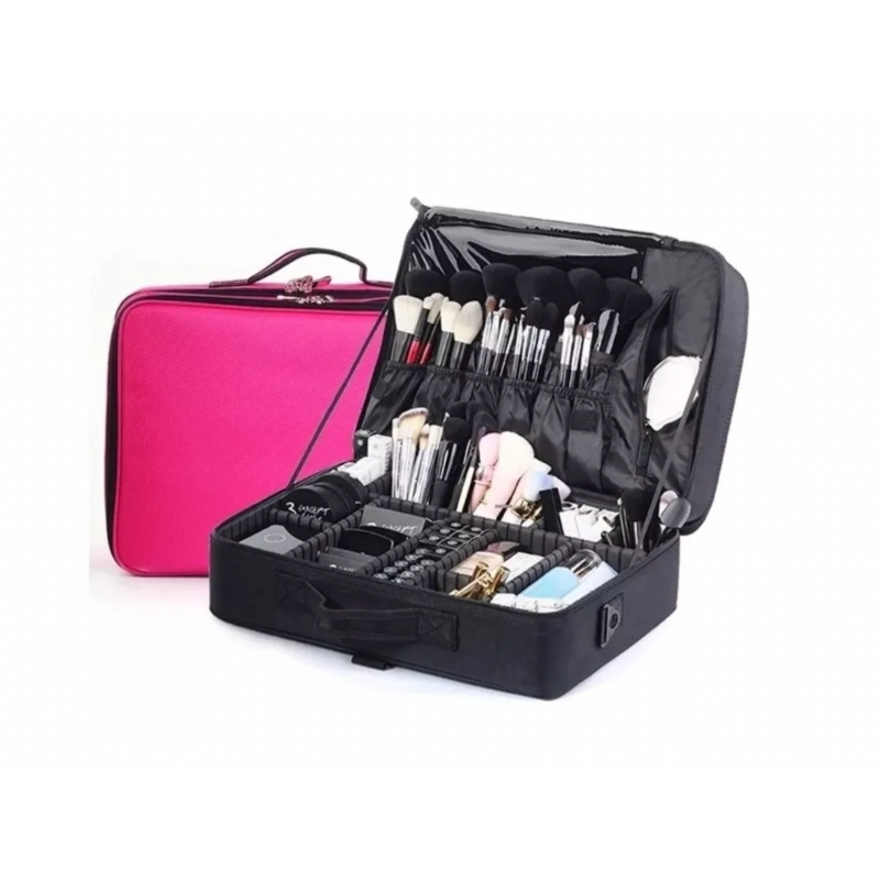 Foto 1 | Maleta De Maquillaje Cosmetology, Tamaño Grande, Fucsia, Impermeable - Venta Internacional.