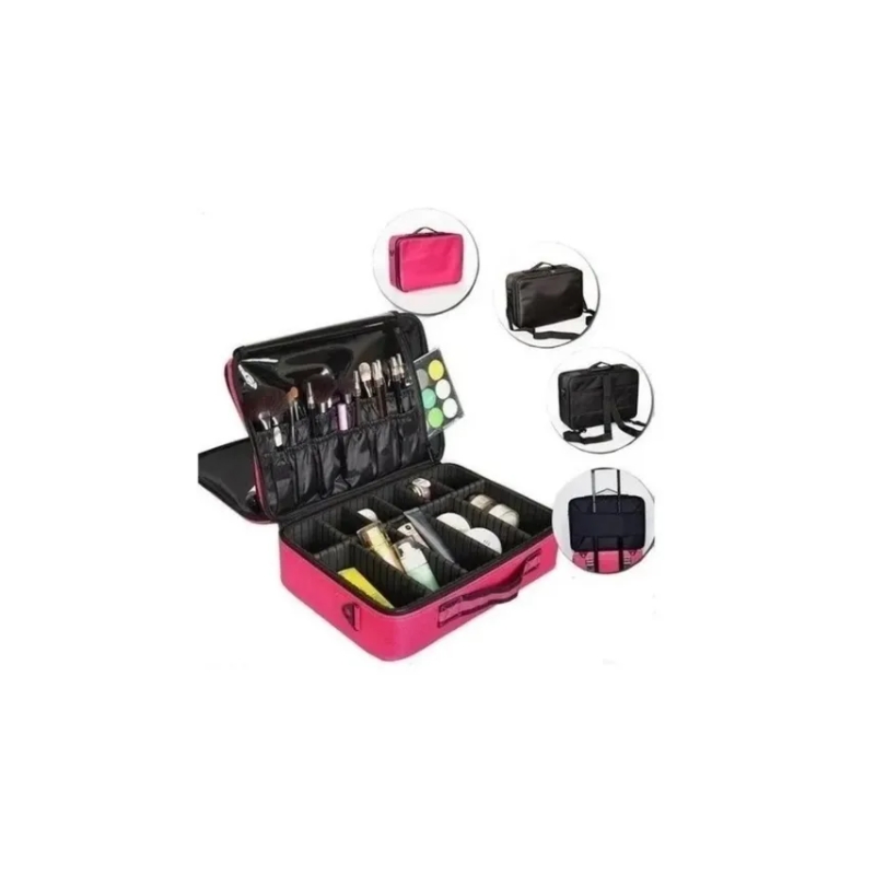 Foto 4 pulgar | Maleta De Maquillaje Cosmetology, Tamaño Grande, Fucsia, Impermeable - Venta Internacional.