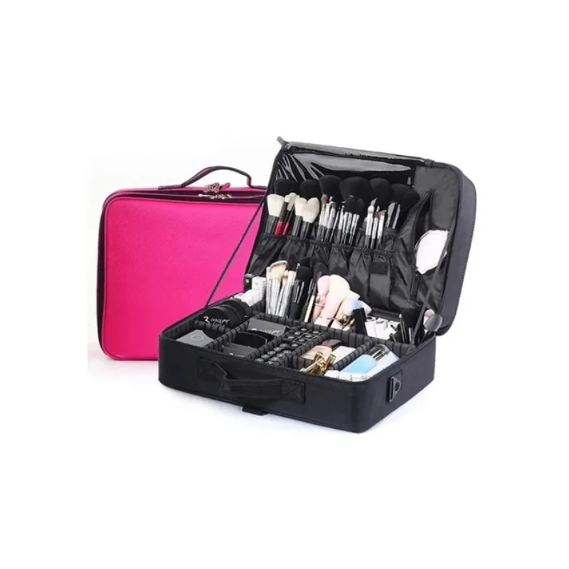 Foto 5 pulgar | Maleta De Maquillaje Cosmetology, Tamaño Grande, Fucsia, Impermeable - Venta Internacional.