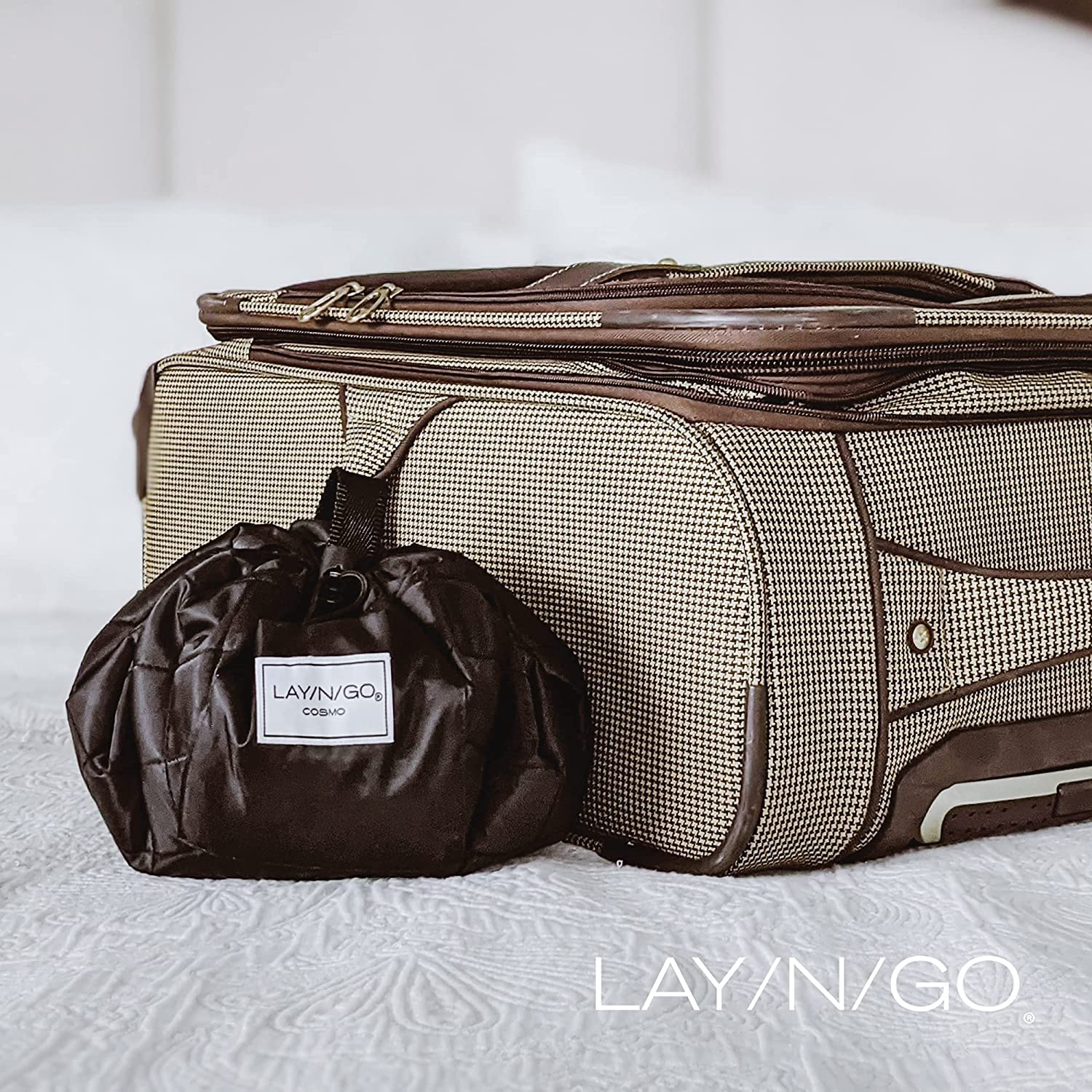 Foto 6 | Organizador de Bolsas de Cosméticos Y Maquillaje Lay-n-go Cosmo Sky Blue - Venta Internacional