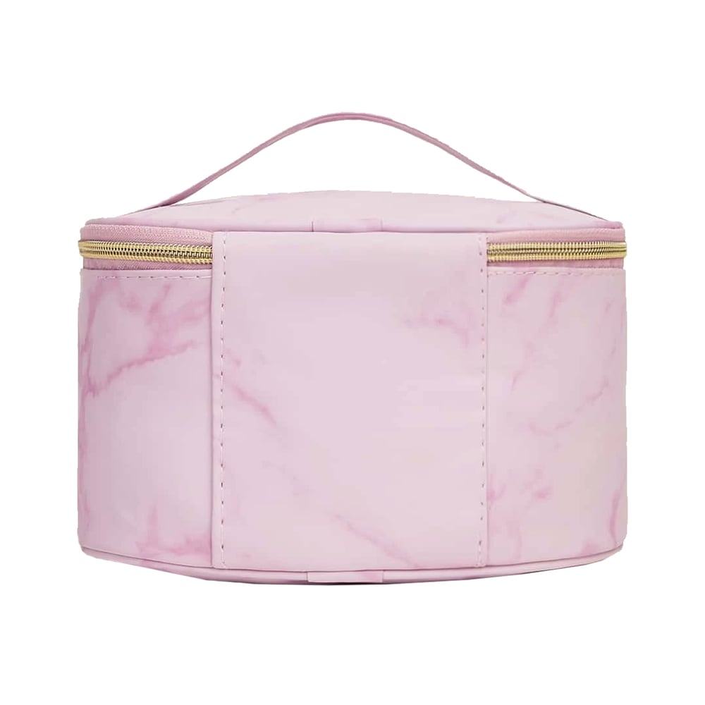 Foto 2 | Bolsa de Maquillaje Rosa con Cremallera Dorada 21,5 X 16 X 11,5 Cm - Venta Internacional