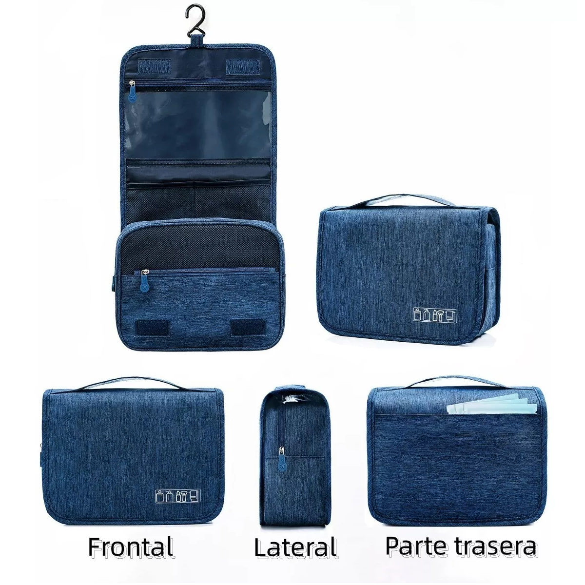 Foto 4 pulgar | Bolso Organizador de Maquillaje Azul Marino para Viaje