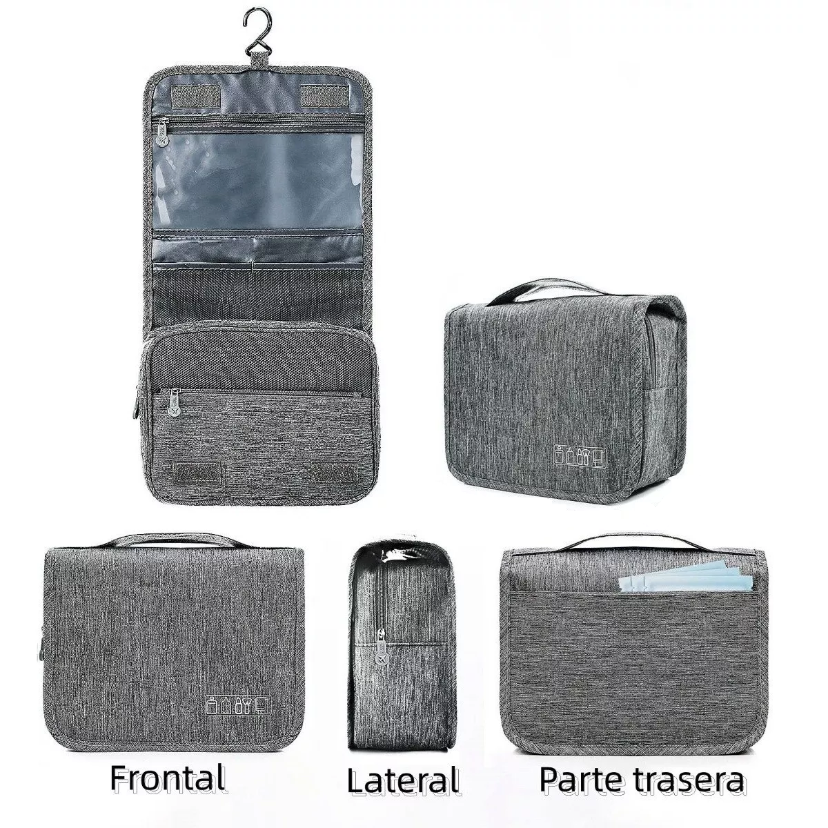 Foto 4 pulgar | Bolso Organizador Belug Gris de Maquillaje