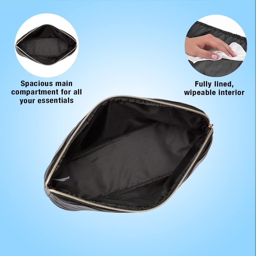 Foto 4 pulgar | Bolsa de Maquillaje Conair con Estampado de Diamantes Negros de Pvc - Venta Internacional