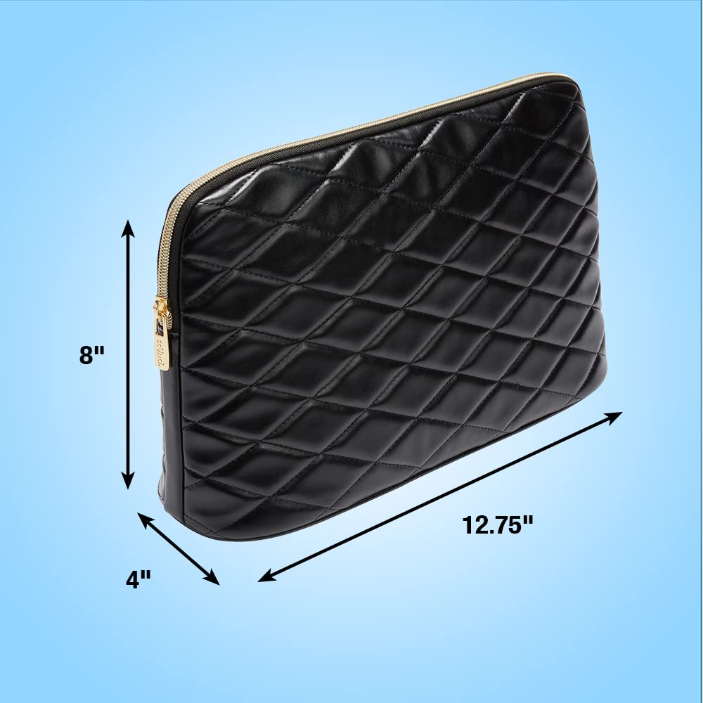 Foto 7 pulgar | Bolsa de Maquillaje Conair con Estampado de Diamantes Negros de Pvc - Venta Internacional