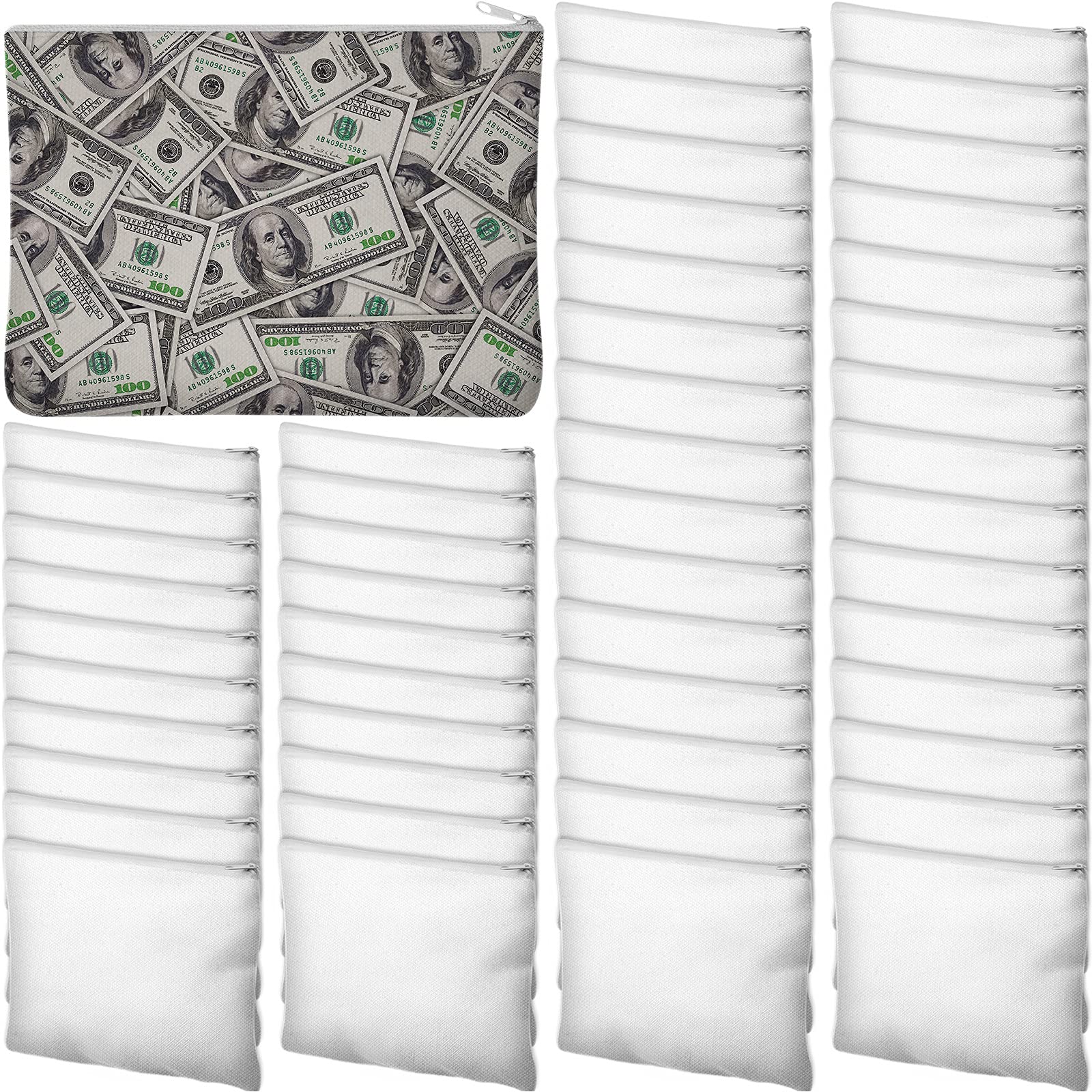 Bolsas De Maquillaje Frienda, Lienzo En Blanco Por Sublimación, 50 Unidades, Blanco - Venta Internacional. $1,606
