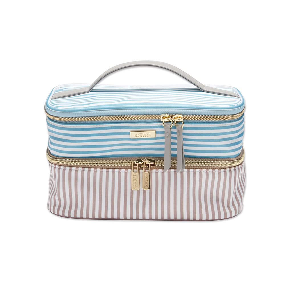 Foto 1 | Bolsa De Maquillaje Conair Travel, Tamaño Grande, Para Cosméticos, Color Azul/marrón - Venta Internacional.