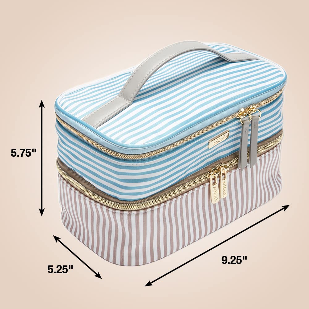 Foto 7 pulgar | Bolsa De Maquillaje Conair Travel, Tamaño Grande, Para Cosméticos, Color Azul/marrón - Venta Internacional.