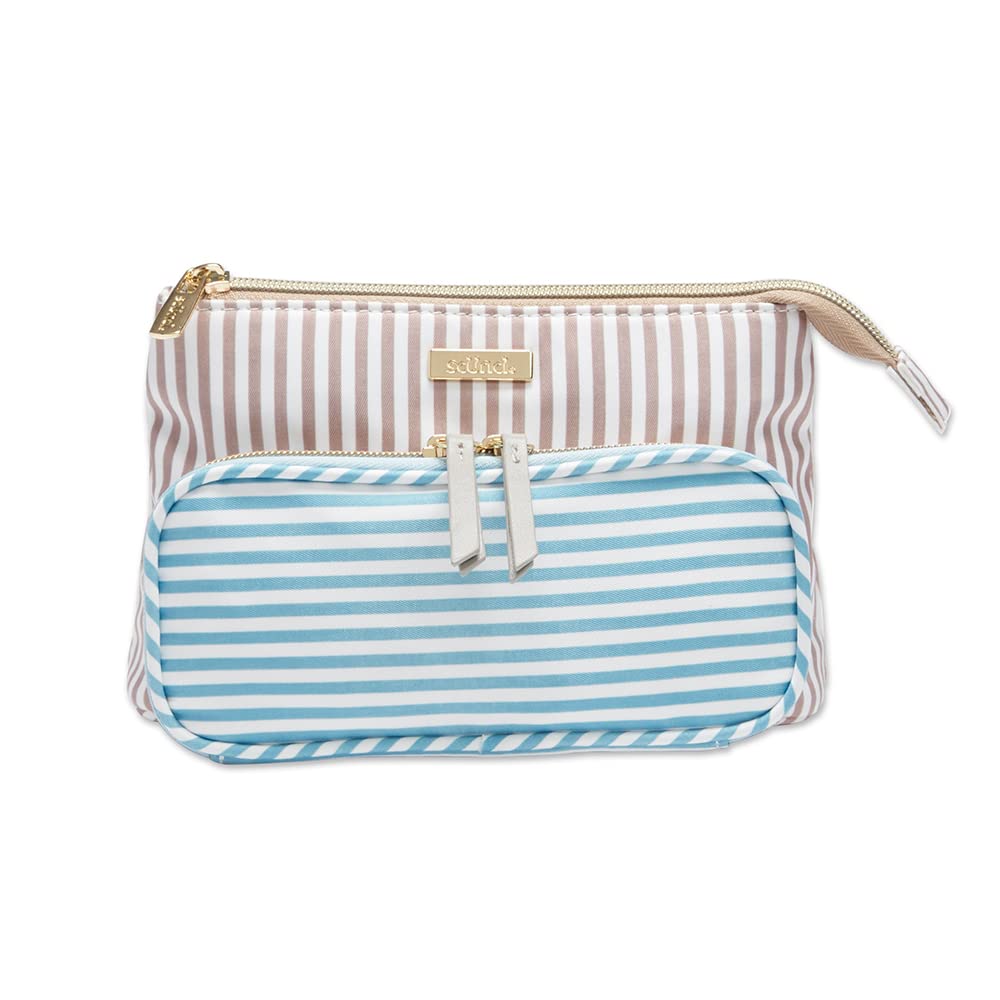 Foto 2 pulgar | Bolsa De Maquillaje Conair Organizer Con Rayas Azules Y Tostadas Recicladas - Venta Internacional.