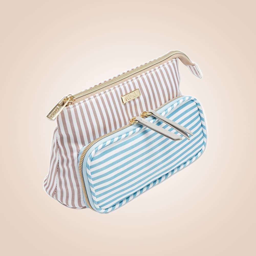 Foto 5 pulgar | Bolsa De Maquillaje Conair Organizer Con Rayas Azules Y Tostadas Recicladas - Venta Internacional.