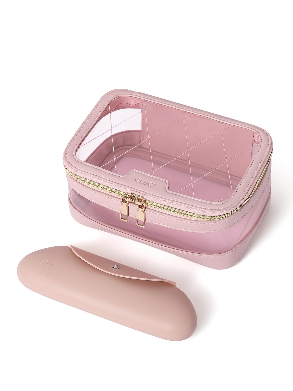 Bolsa De Maquillaje Cluci Clear Con Soporte Para Brochas De Maquillaje Impermeable - Venta Internacional.