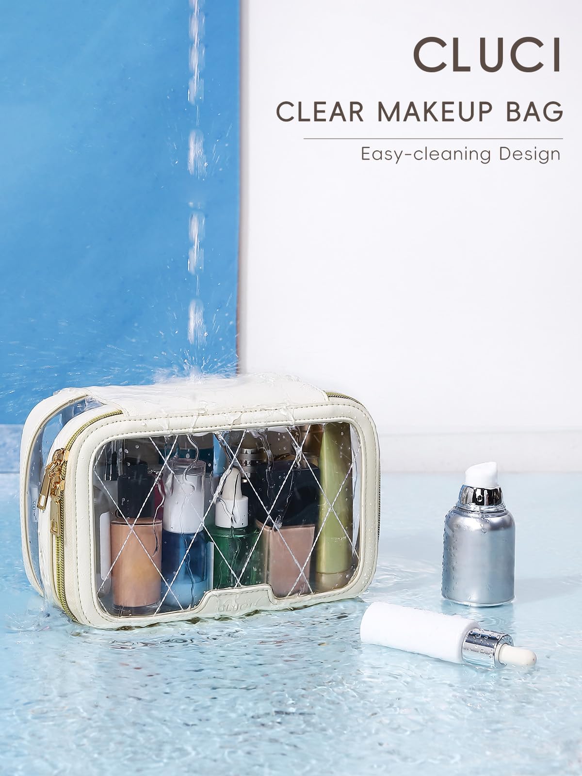 Foto 3 pulgar | Bolsa De Maquillaje Cluci Clear Travel - Soporte Para Brochas De Maquillaje (tpu) - Venta Internacional.