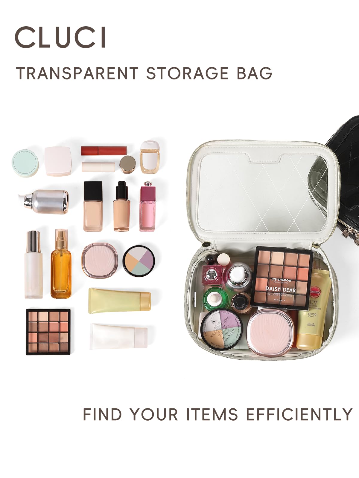 Foto 5 pulgar | Bolsa De Maquillaje Cluci Clear Travel - Soporte Para Brochas De Maquillaje (tpu) - Venta Internacional.