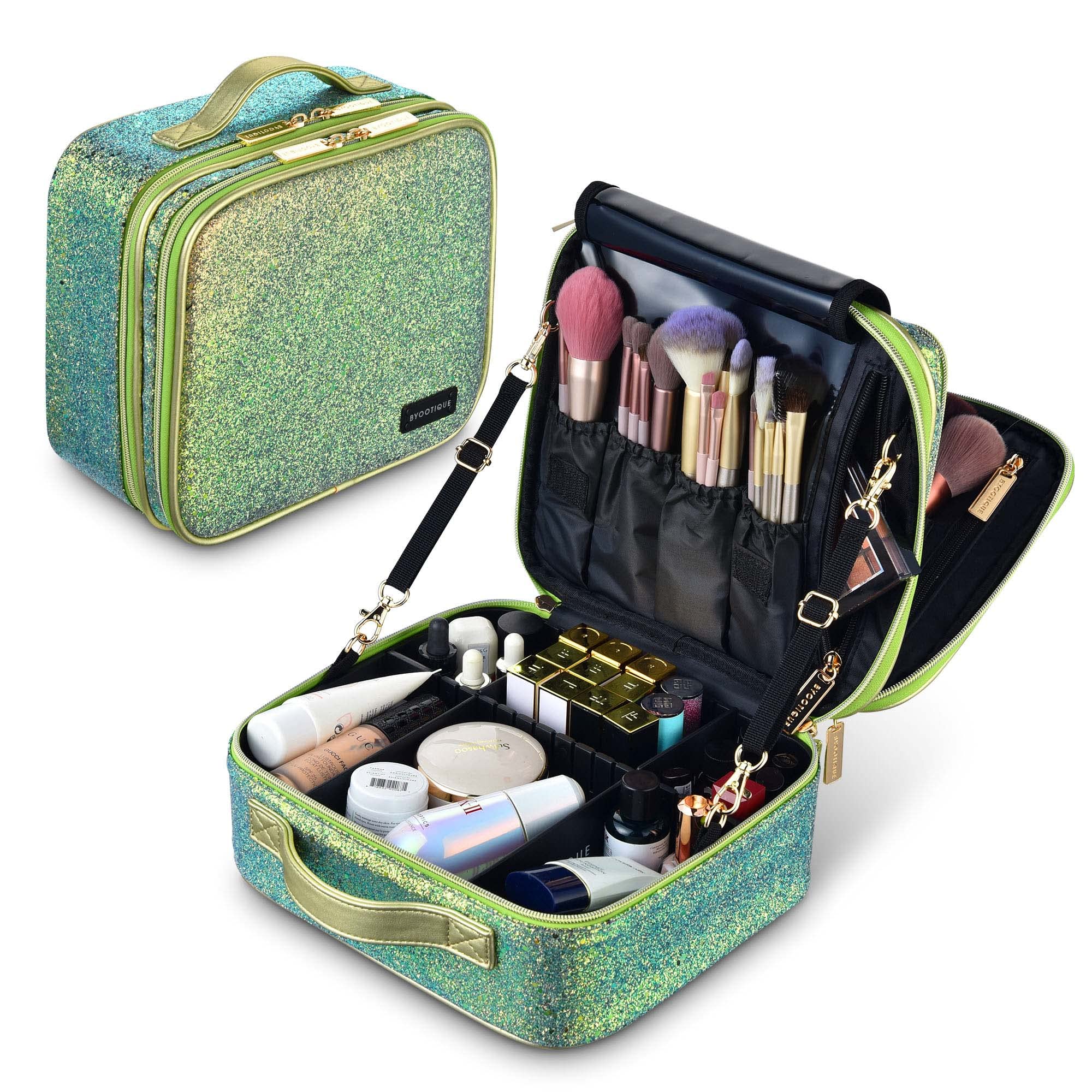 Estuche de Maquillaje Byootique Verde de Viaje - Venta Internacional