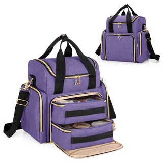 Foto 1 | Bolsa de Maquillaje de Viaje Luxja con 2 Fundas Extraíbles de Nailon Morado - Venta Internacional