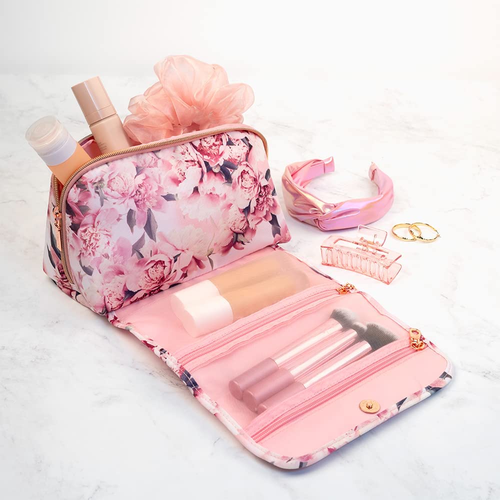 Foto 5 pulgar | Bolsa de Maquillaje Conair Sophia Joy Organizer con Estampado Floral Rosa - Venta Internacional