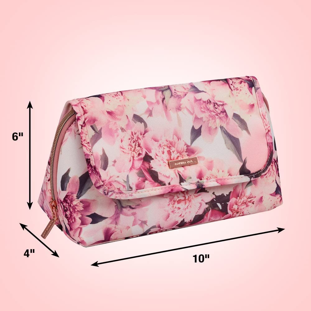 Foto 6 pulgar | Bolsa de Maquillaje Conair Sophia Joy Organizer con Estampado Floral Rosa - Venta Internacional