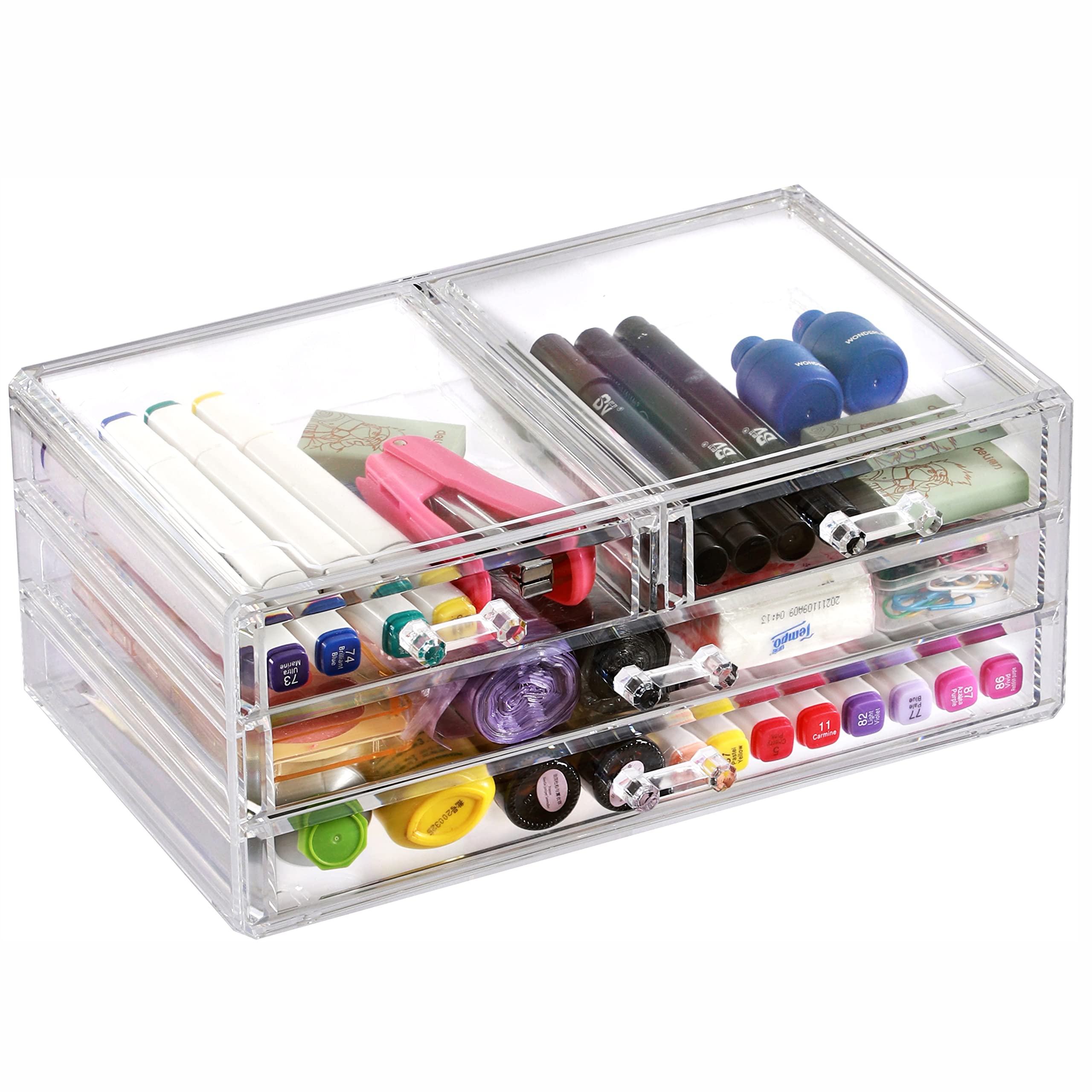 Foto 2 pulgar | Organizador de Maquillaje Cq Acrílico Apilable con 4 Cajones Transparentes - Venta Internacional