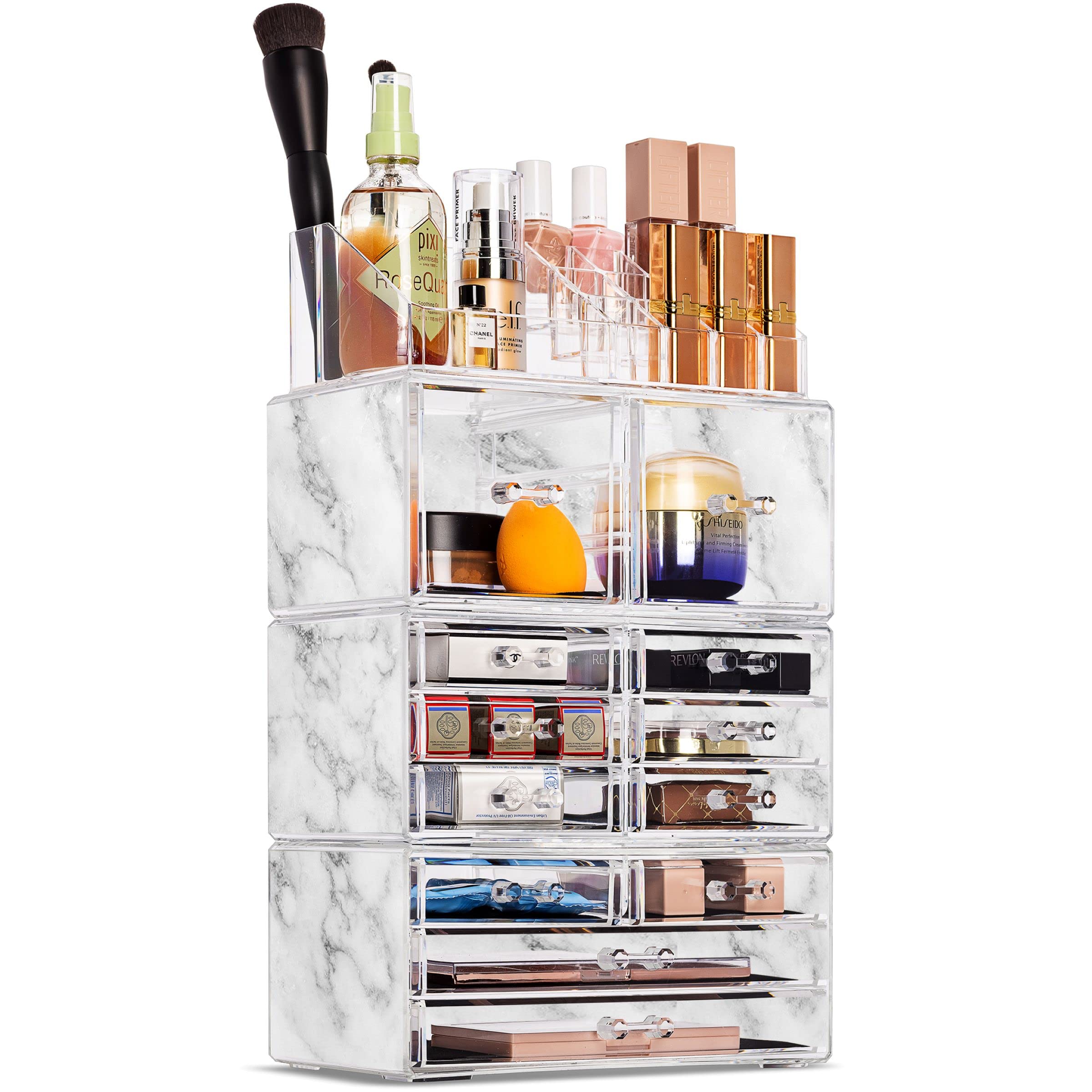 Organizador de Maquillaje Sorbus con 12 Cajones Transparentes - Venta Internacional