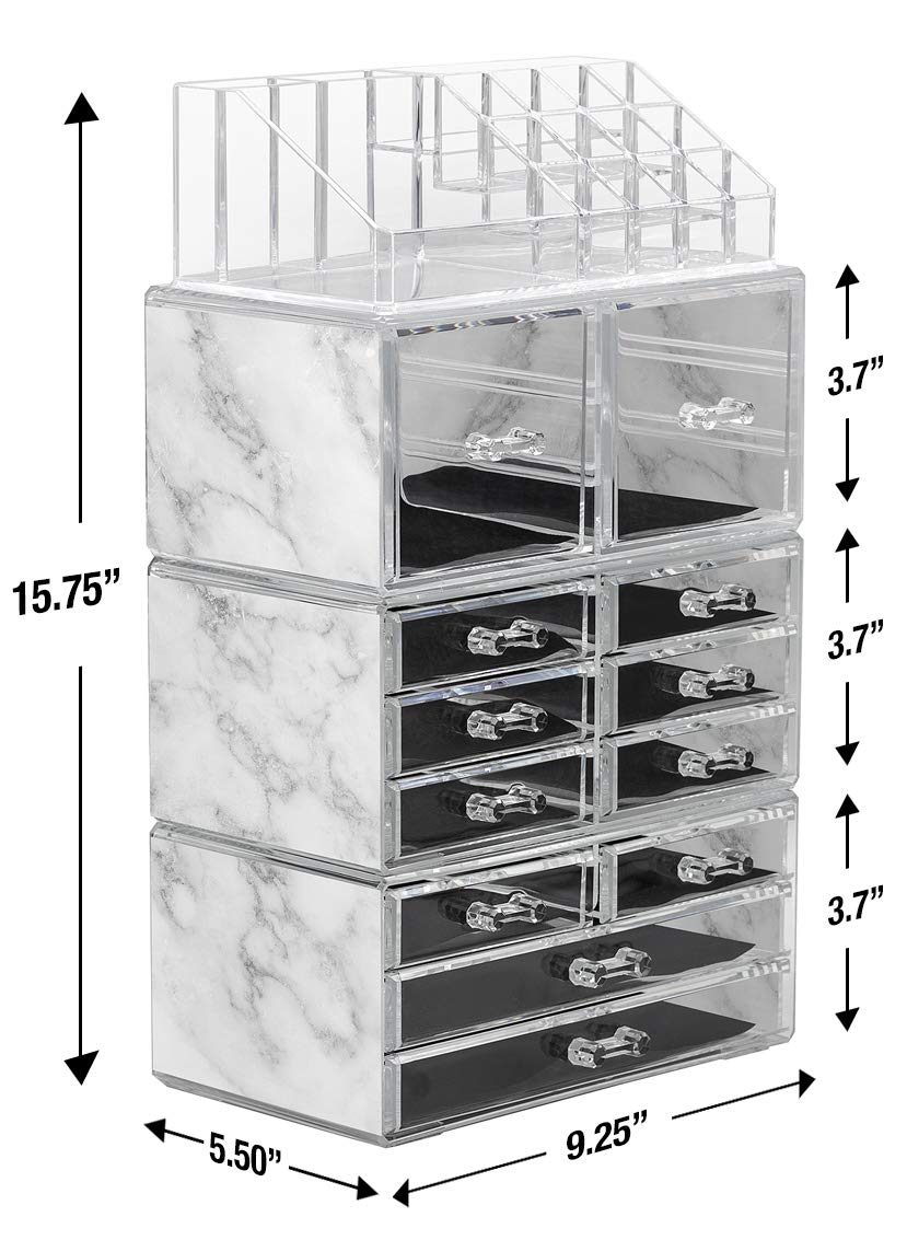 Foto 3 pulgar | Organizador de Maquillaje Sorbus con 12 Cajones Transparentes - Venta Internacional