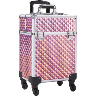 Foto 1 | Maletín de Maquillaje Yaheetech Rosa con Ruedas-Venta Internacional