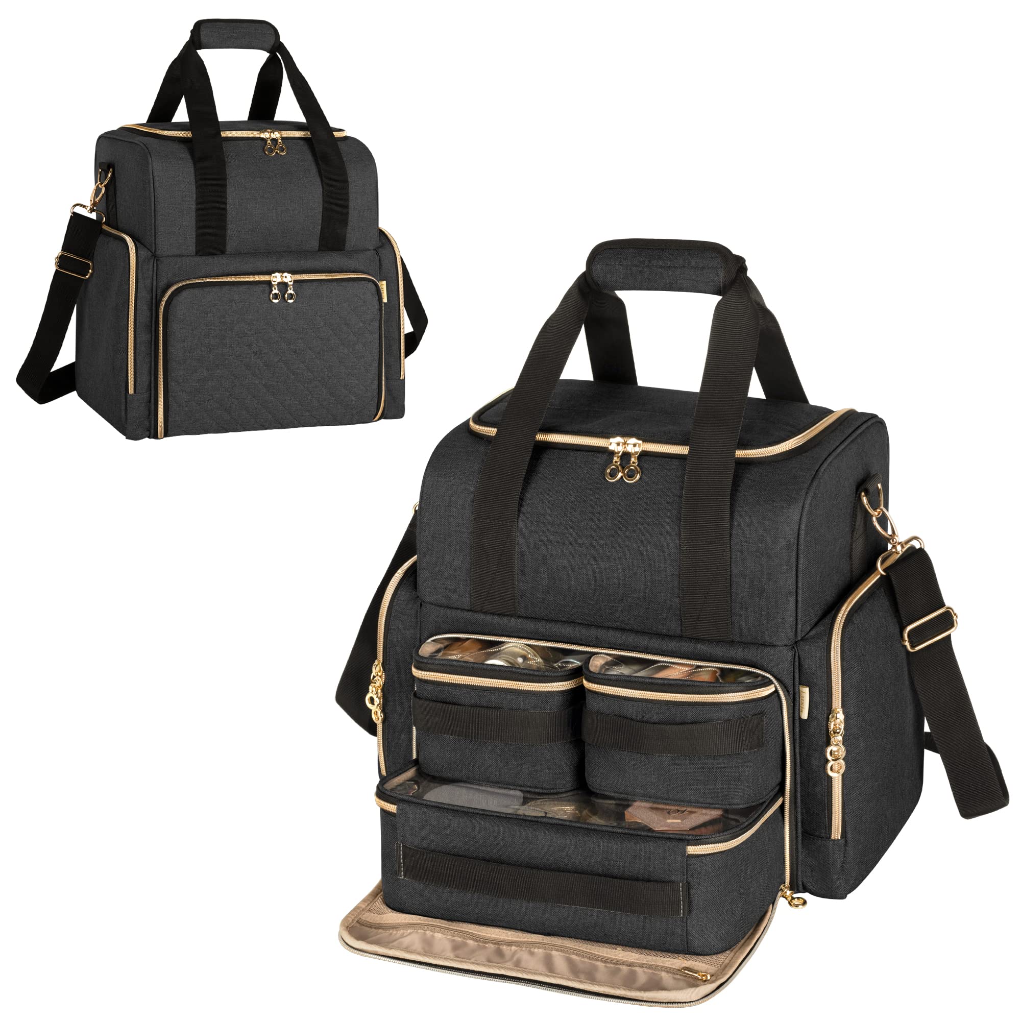Cosmetiquera Luxja Large Travel con 3 Fundas Extraíbles - Venta Internacional $2,046
