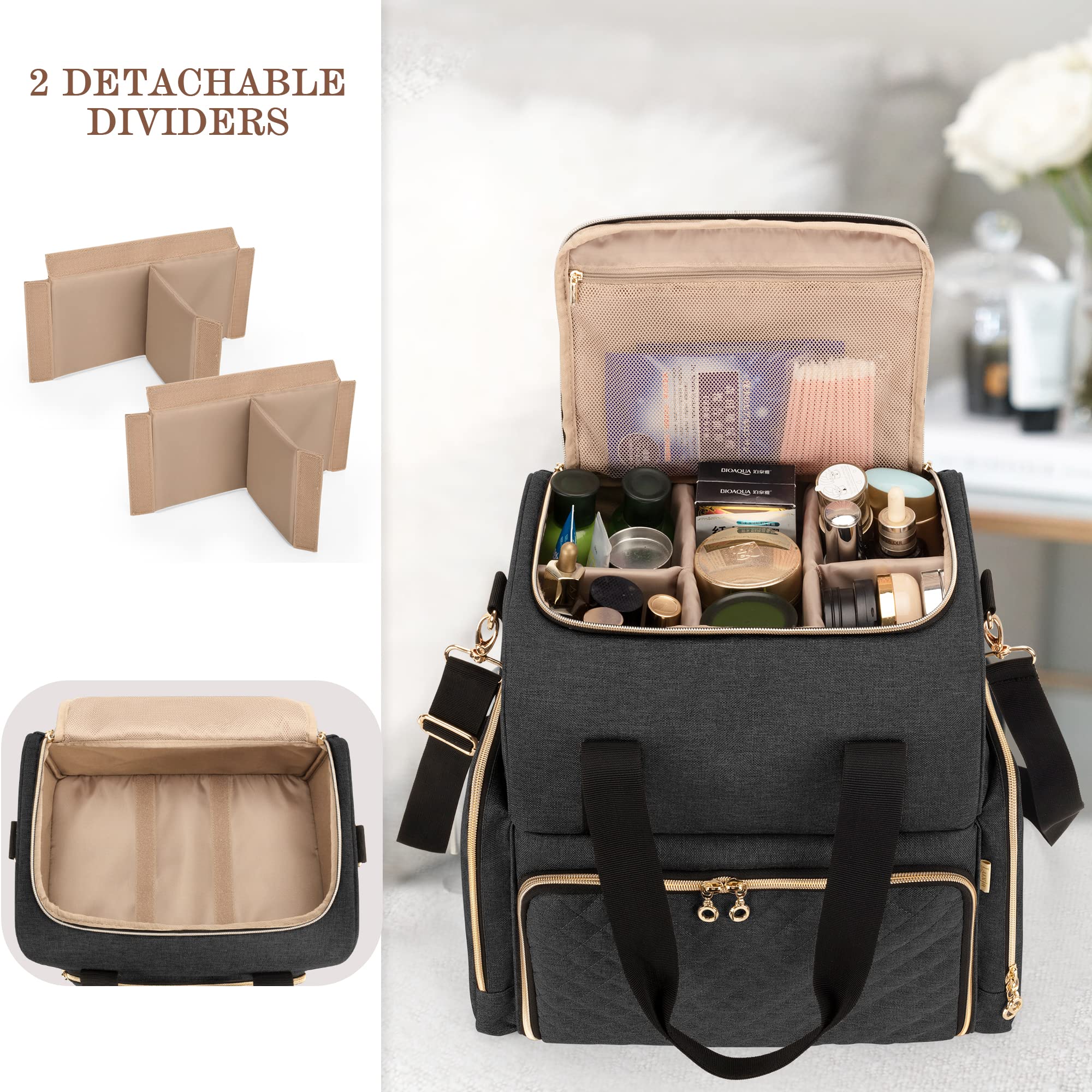 Foto 2 | Cosmetiquera Luxja Large Travel con 3 Fundas Extraíbles - Venta Internacional