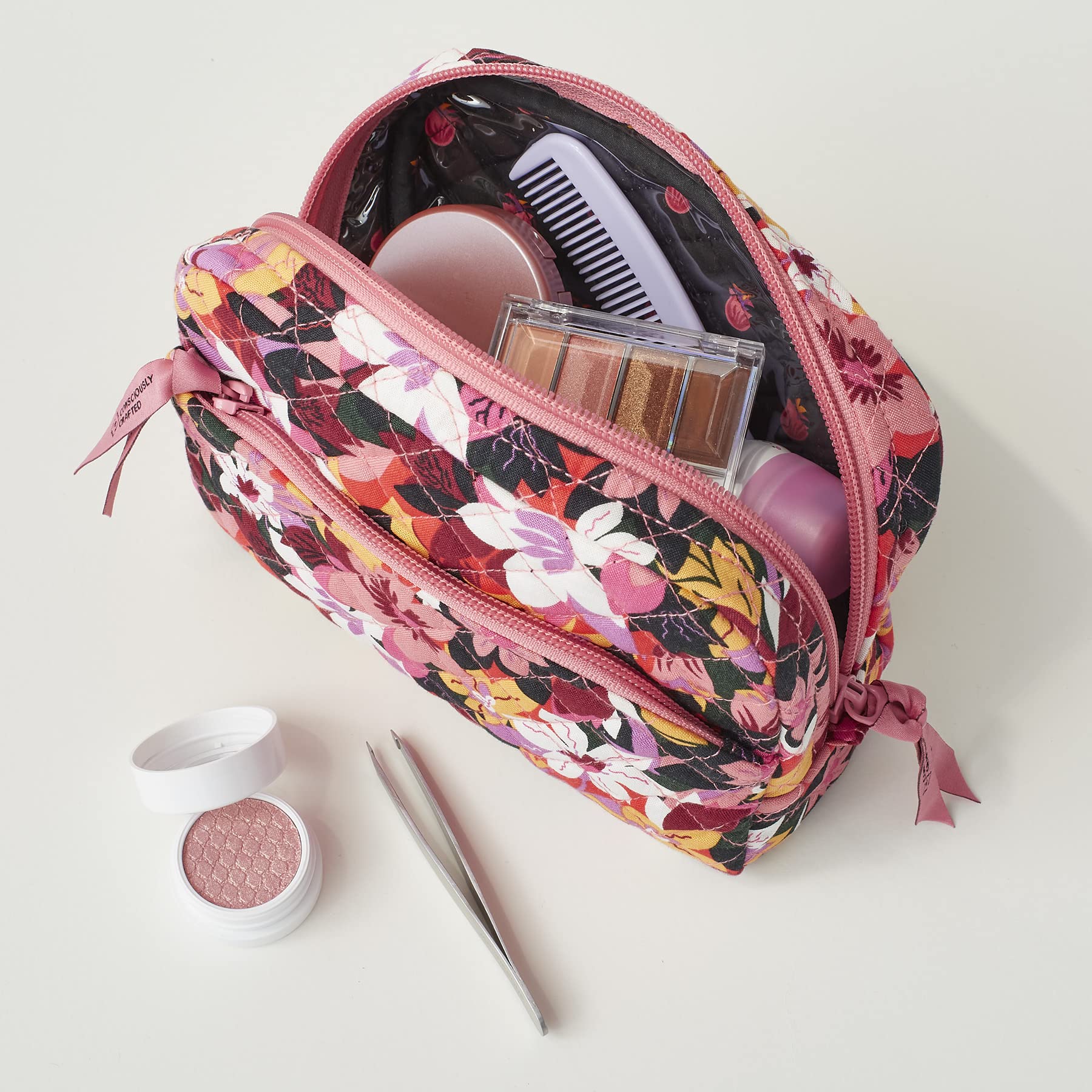 Foto 4 pulgar | Bolsa Organizadora De Maquillaje Cosmético Vera Bradley Rose Toile - Venta Internacional.