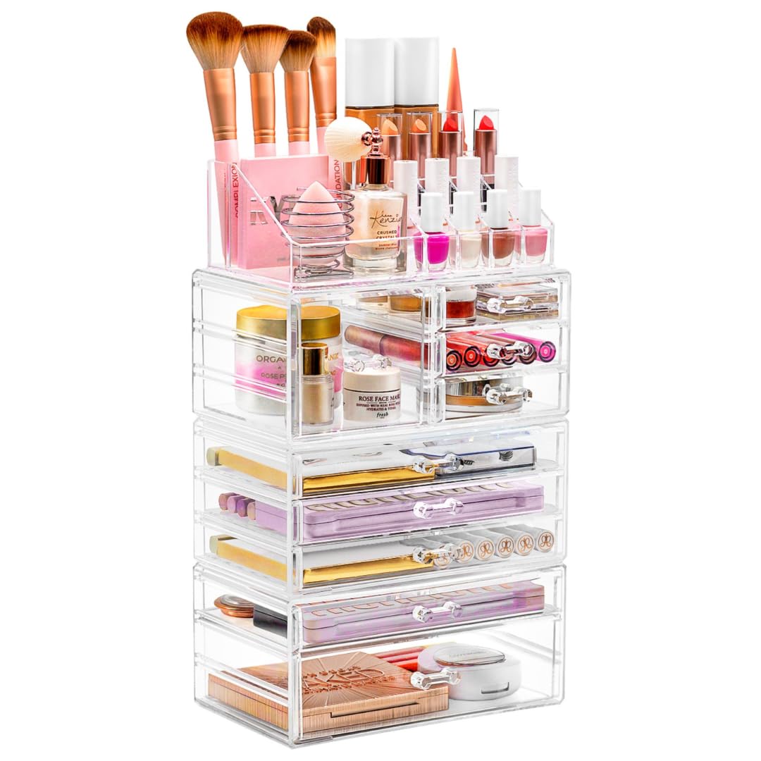 Foto 2 pulgar | Organizador de Maquillaje Sorbus Transparente con 4 Piezas - Venta Internacional