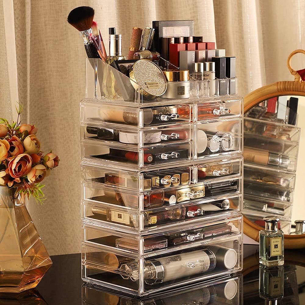 Foto 4 | Organizador de Maquillaje CQ Acrylic Transparente con 11 Cajones - Venta Internacional