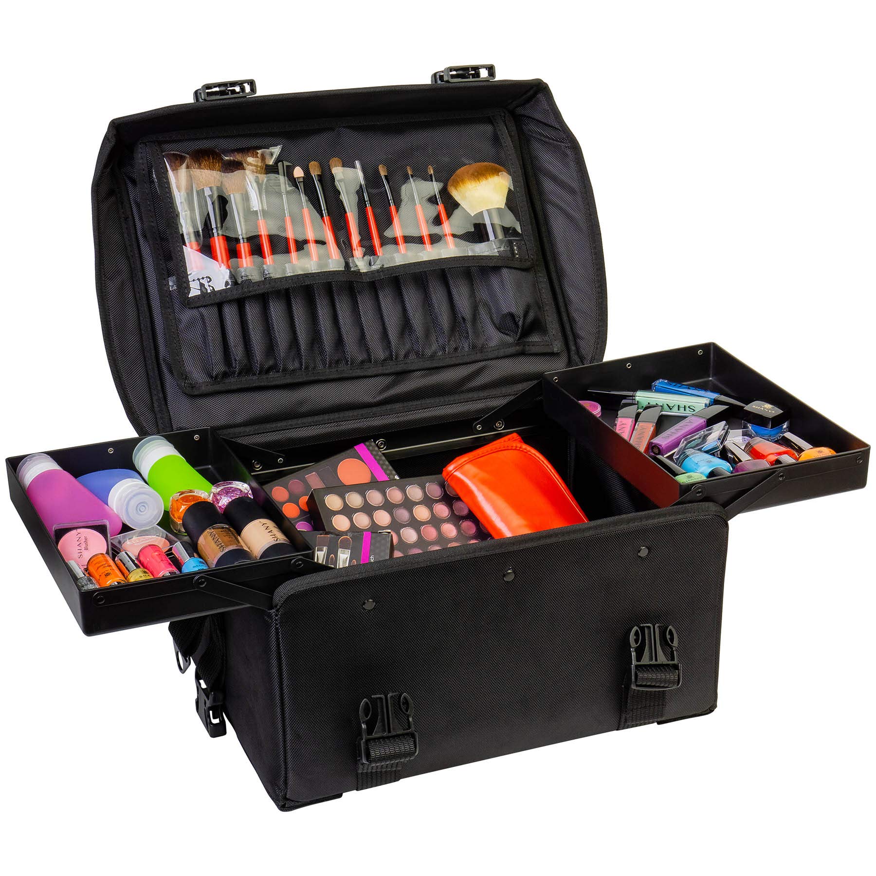 Foto 7 pulgar | Estuche Para Cosméticos Rolling Trolley Para Artista De Maquillaje Shany Jet Black - Venta Internacional.