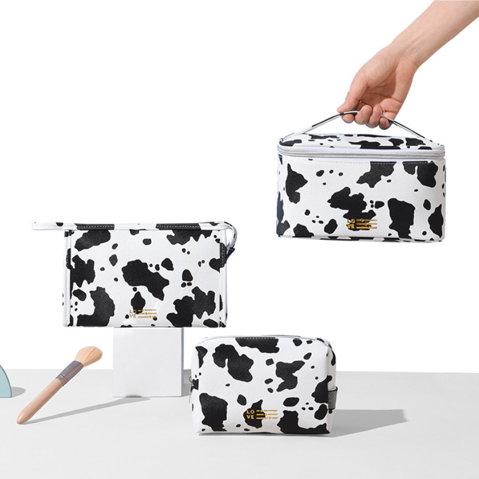 Foto 2 | Bolsa De Maquillaje Portátil Impermeable De Cuero Pu Para Mujer - Venta Internacional.