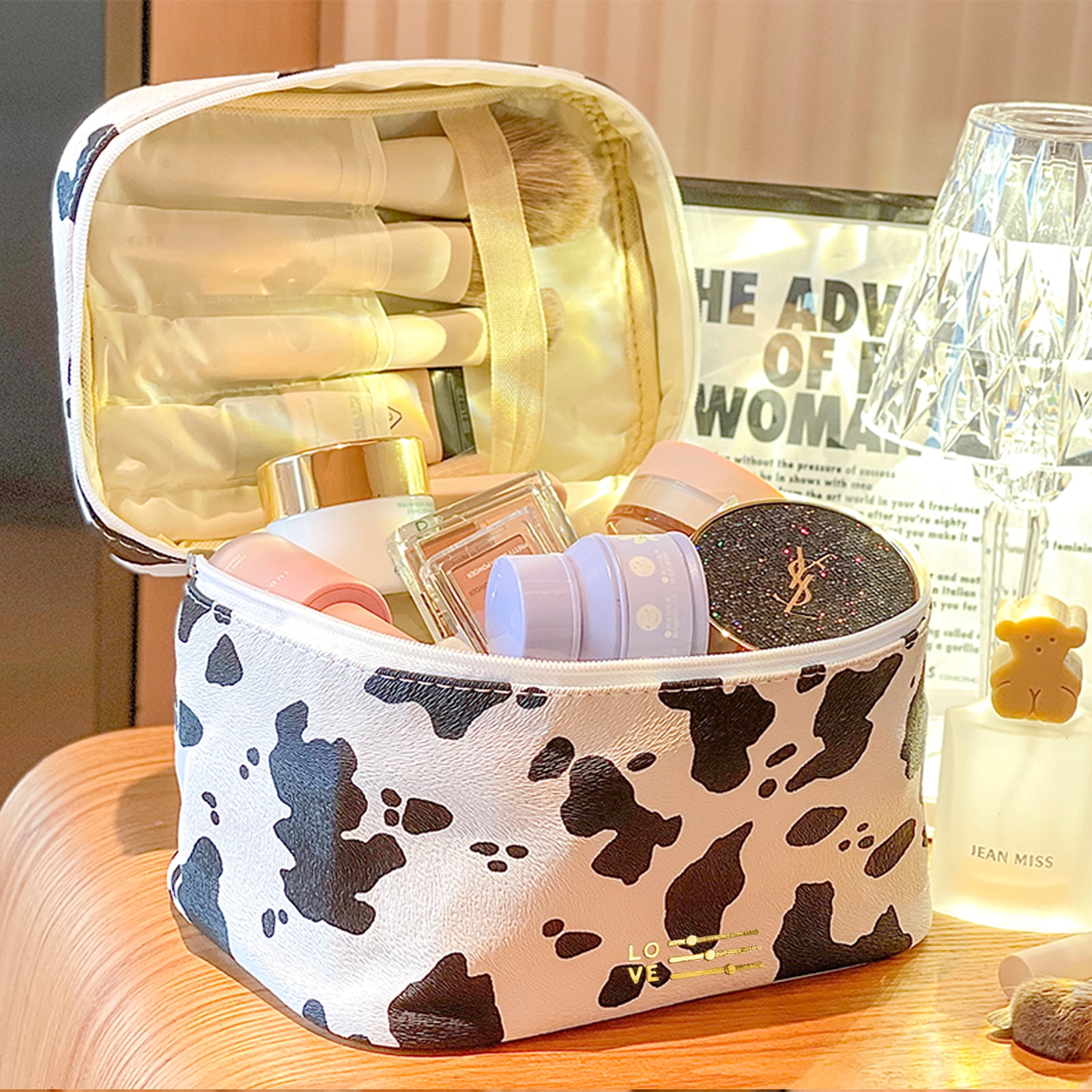 Foto 5 | Bolsa De Maquillaje Portátil Impermeable De Cuero Pu Para Mujer - Venta Internacional.