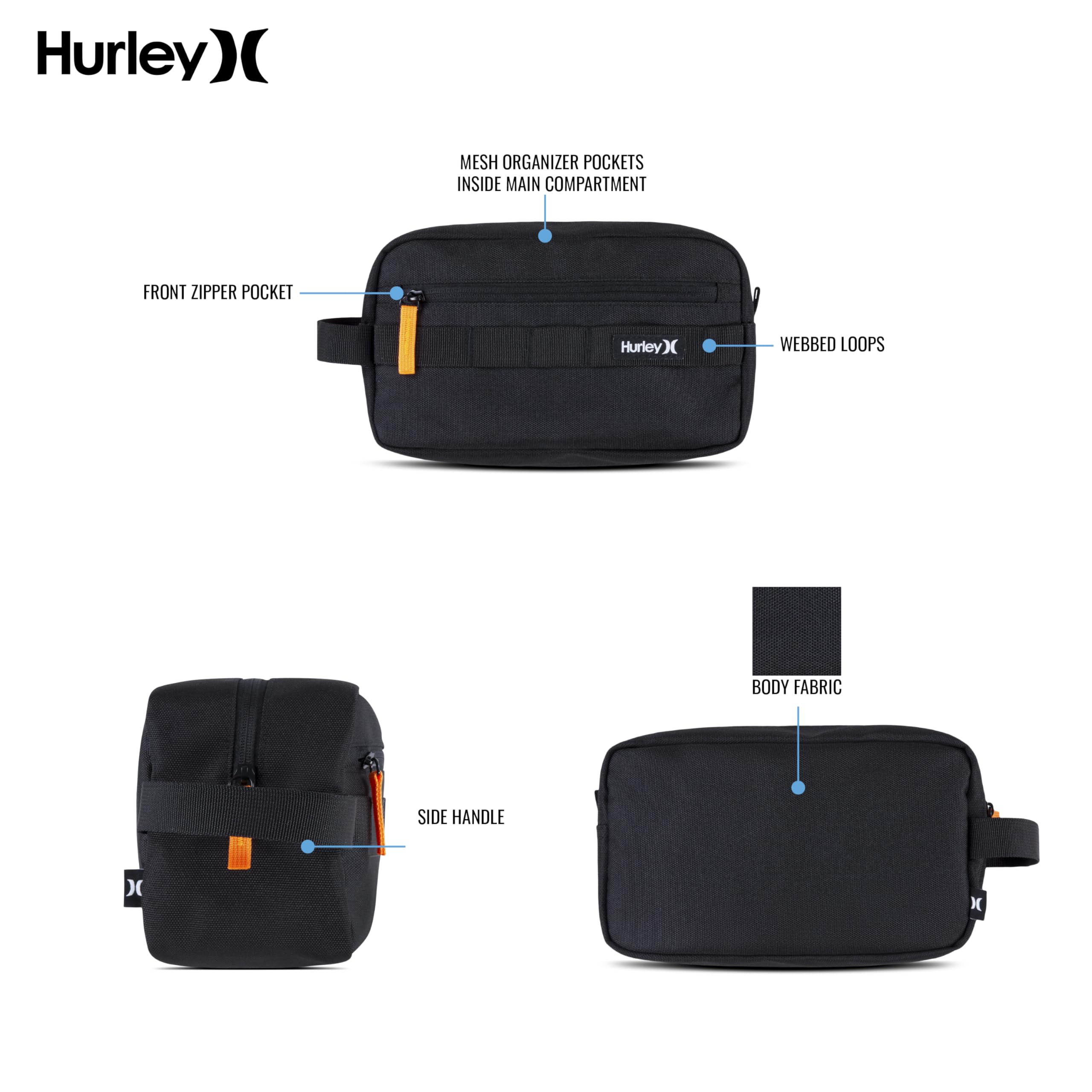 Foto 7 pulgar | Kit Travel Dopp Hurley Para Adultos, Unisex, Objetos Pequeños, Color Plateado - Venta Internacional.