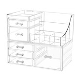Organizador De Maquillaje Cq Acrílico Transparente, Paquete De 2 Con 6 Cajones - Venta Internacional.
