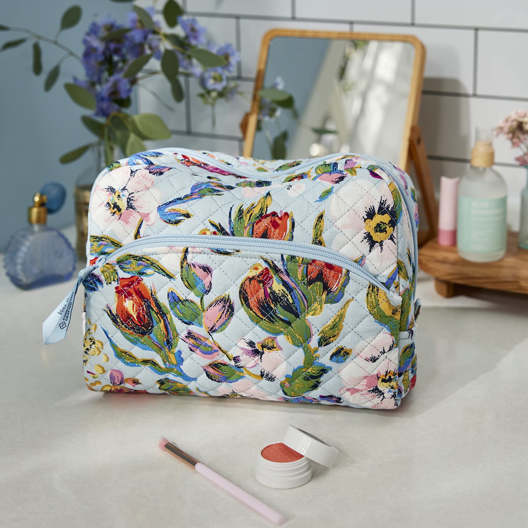 Foto 4 pulgar | Bolsa Organizadora De Maquillaje Cosmético Vera Bradley Perennials Noir - Venta Internacional.