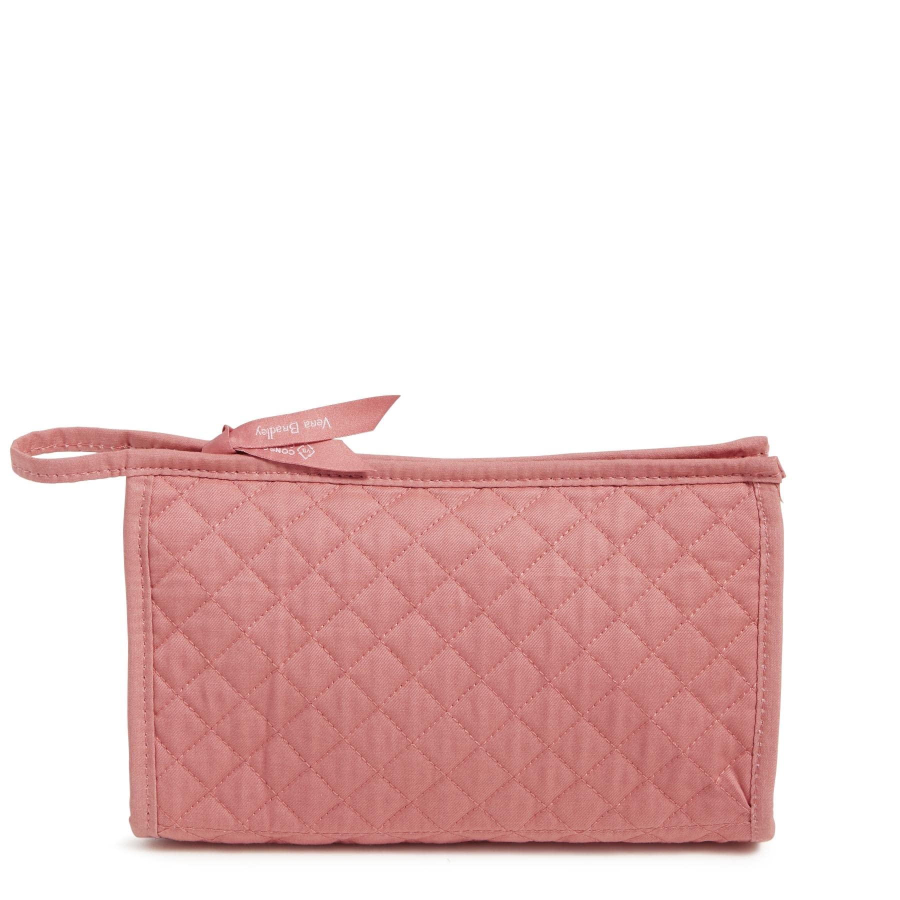 Bolsa Organizadora De Maquillaje Para Cosméticos Vera Bradley Terra Cotta Rose - Venta Internacional.