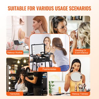 Foto 6 | Estuche De Maquillaje Vevor Con Cerradura, Espejo Iluminado Y Altavoz - Venta Internacional.