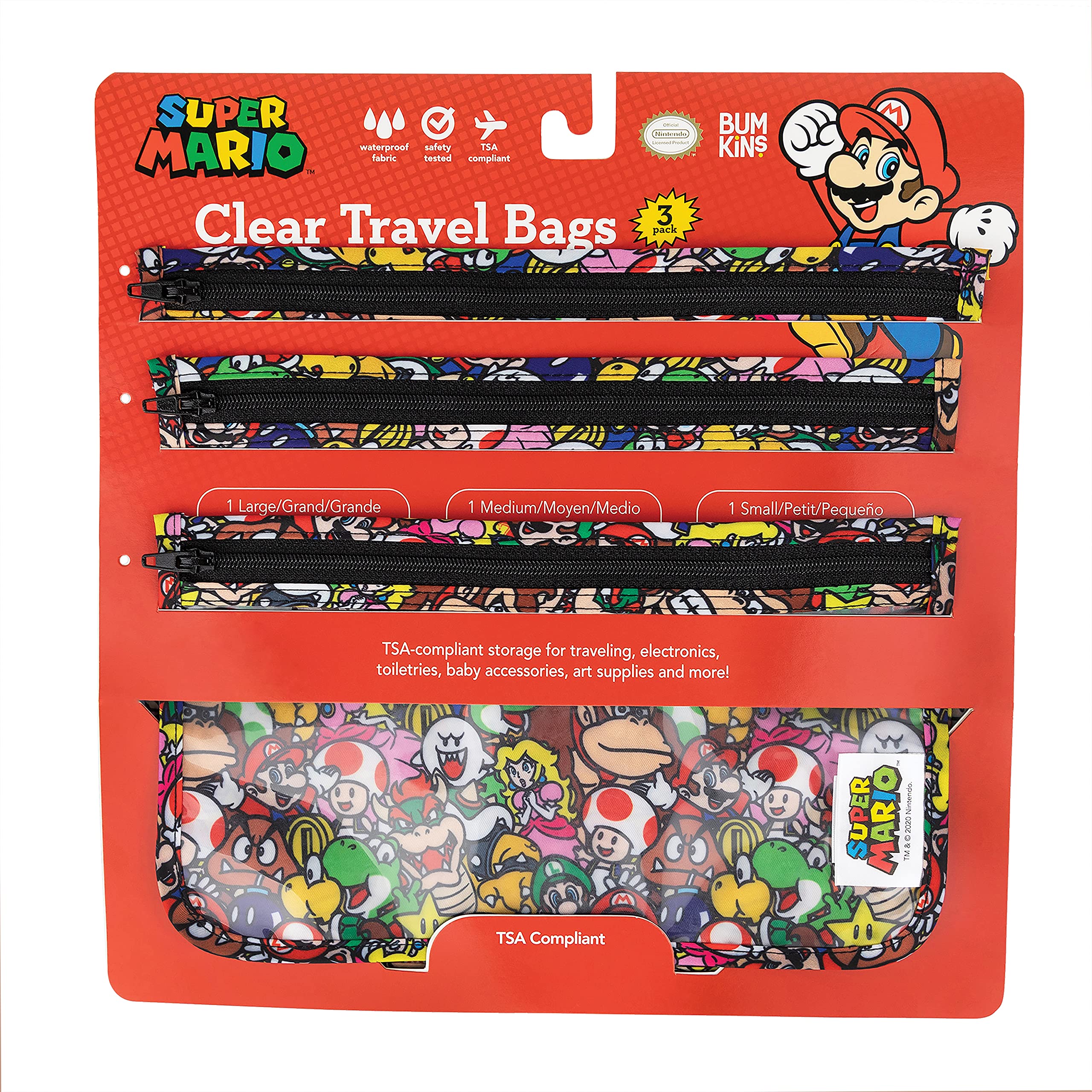 Foto 6 pulgar | Bolsa De Viaje Bumkins Toiletry Aprobada Por La Tsa Para Nintendo - Venta Internacional.