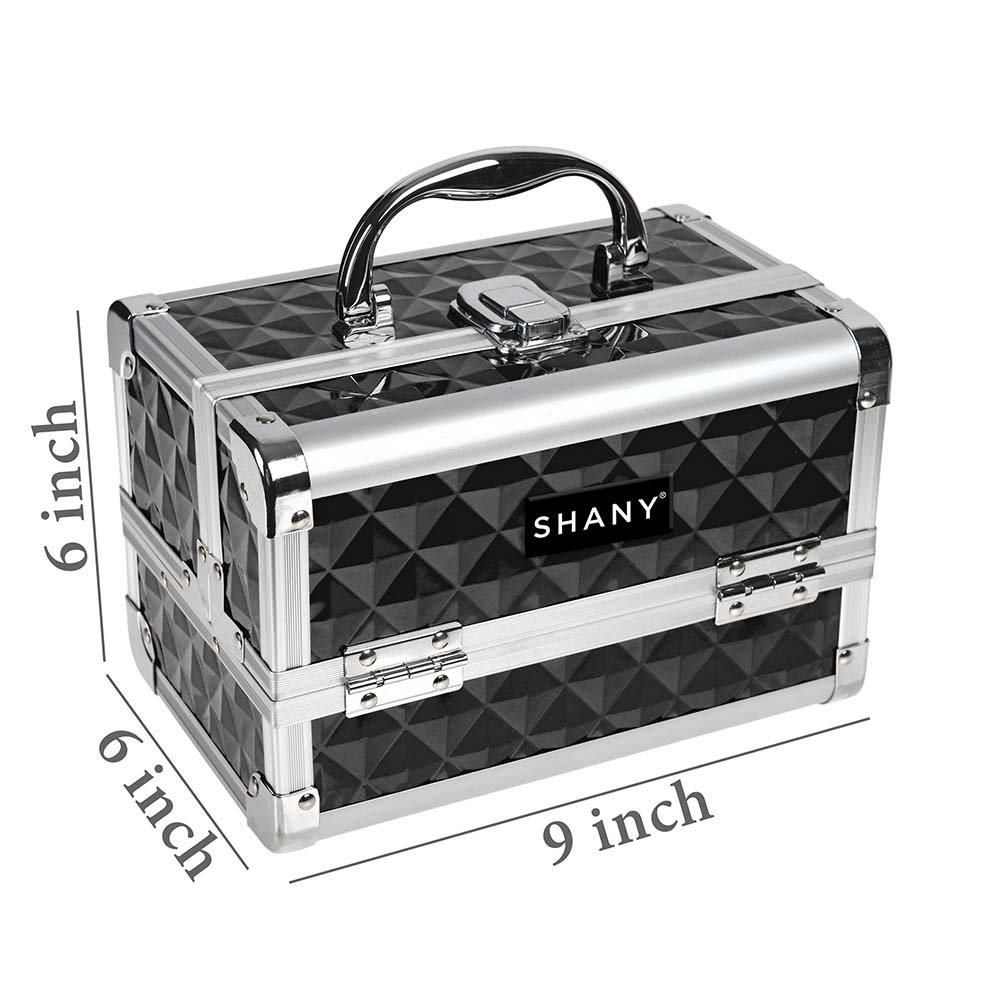 Foto 4 | Estuche De Maquillaje Shany Chic Con Cierre Y Espejo, Color Negro - Venta Internacional.