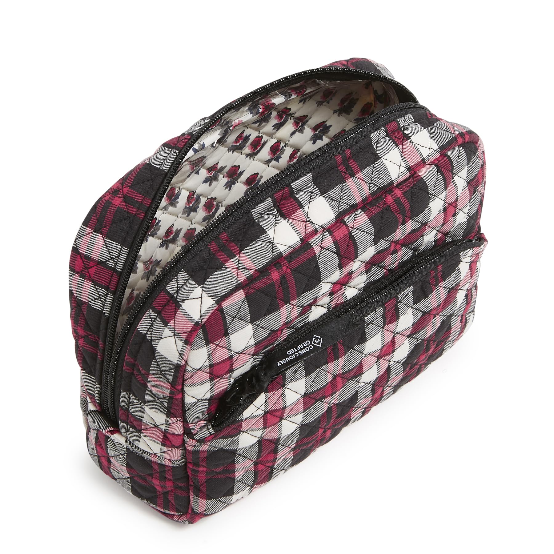 Foto 2 | Bolsa Organizadora De Maquillaje Para Cosméticos Vera Bradley Fireplace Plaid - Venta Internacional.