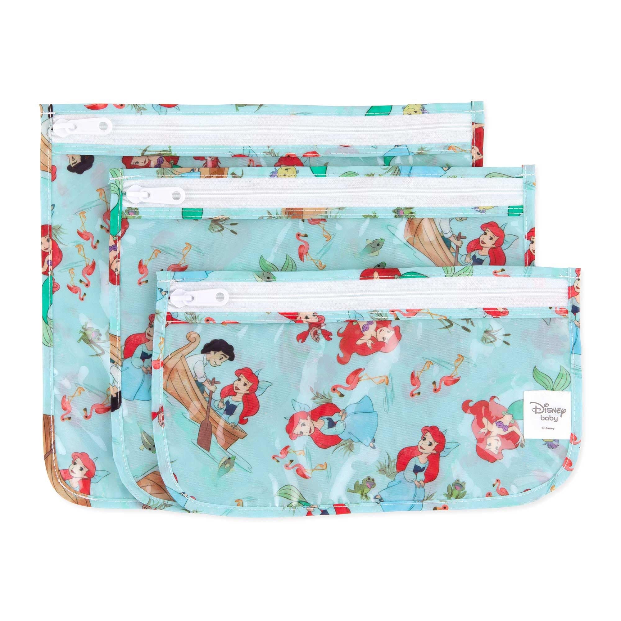 Set De 3 Bolsas De Viaje Bumkins Disney Ariel Toiletry Aprobadas Por La Tsa - Venta Internacional. $659