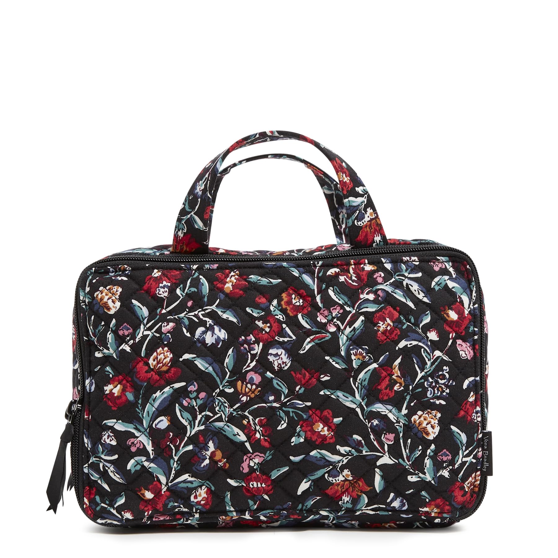 Funda Organizadora De Maquillaje Vera Bradley Cotton Perennials Noir - Venta Internacional.