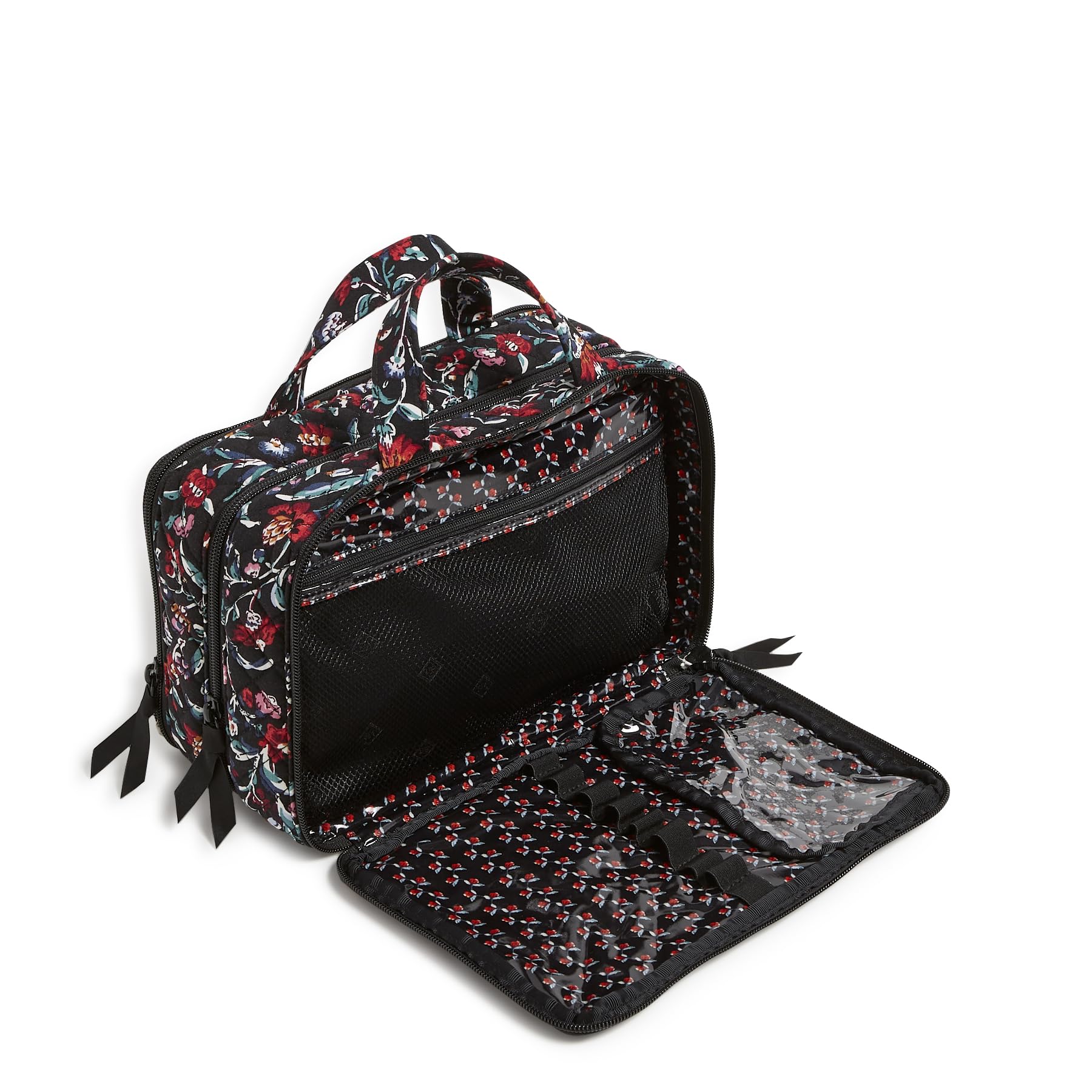 Foto 4 | Funda Organizadora De Maquillaje Vera Bradley Cotton Perennials Noir - Venta Internacional.