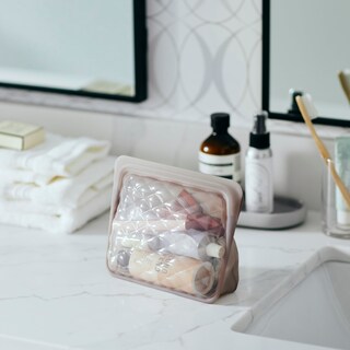 Foto 6 | Bolsas De Maquillaje Stasher Premium De Silicona Reutilizables, Paquete De 3 Unidades, Color Topo - Venta Internacional.