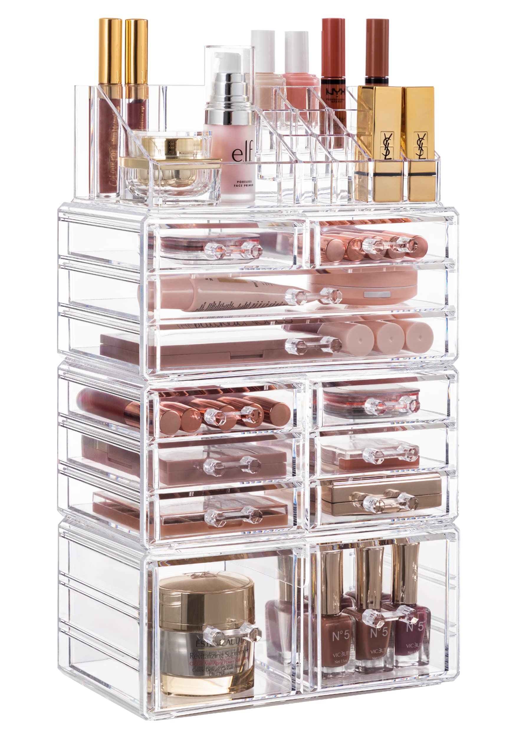 Organizador De Maquillaje Hblife Acrílico Con 12 Cajones - Venta Internacional.