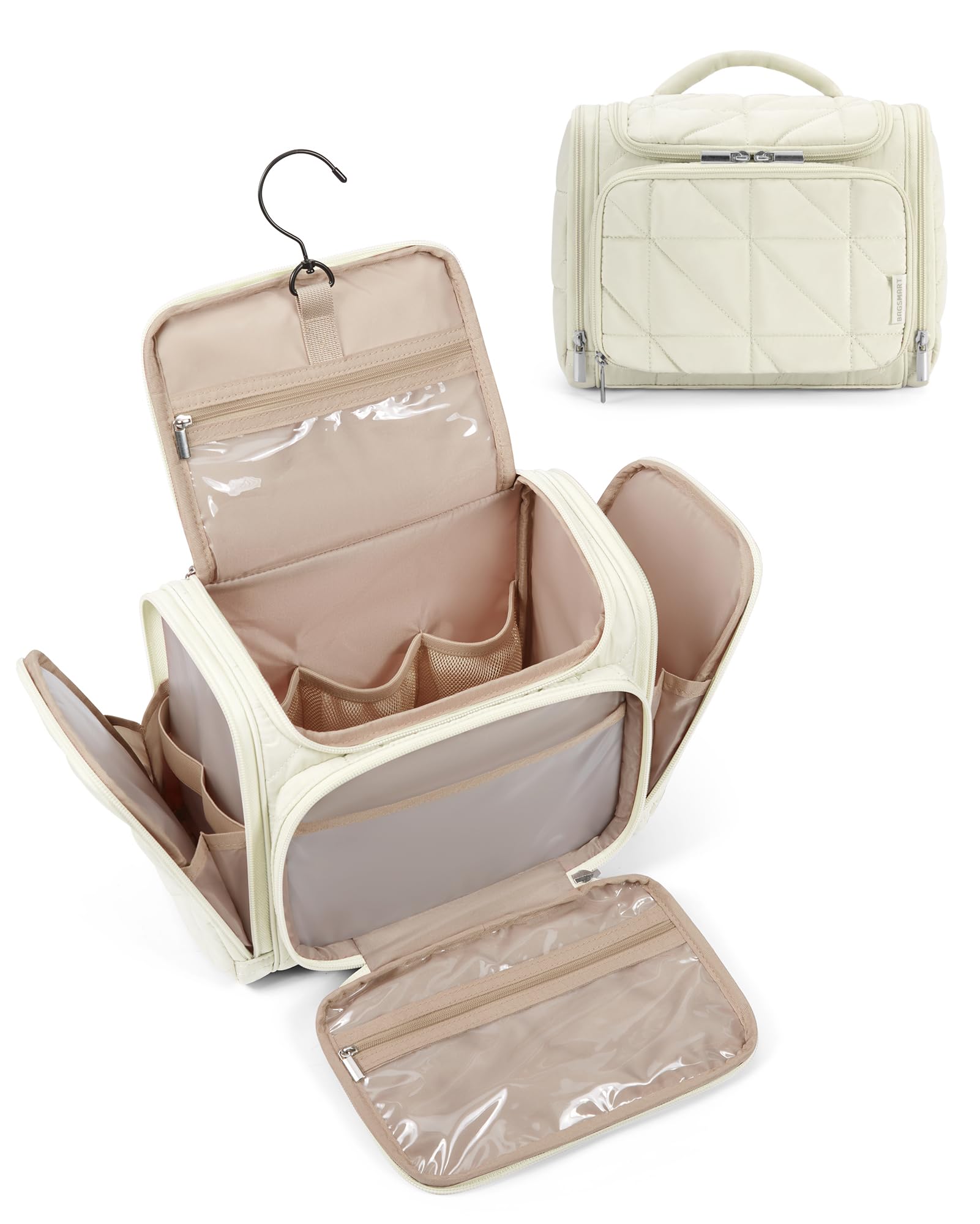 Foto 2 pulgar | Neceser Bagsmart Travel con Gancho para Colgar Beige - Venta Internacional