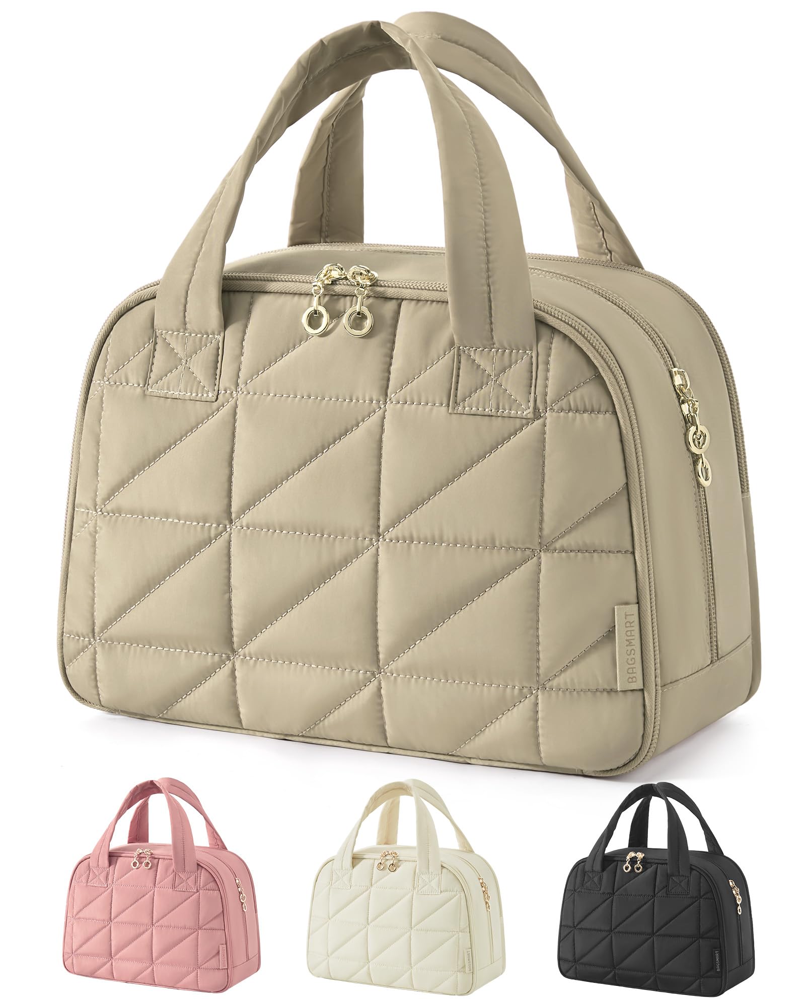 Neceser Bagsmart Travel Grande Cámel - Venta Internacional $845