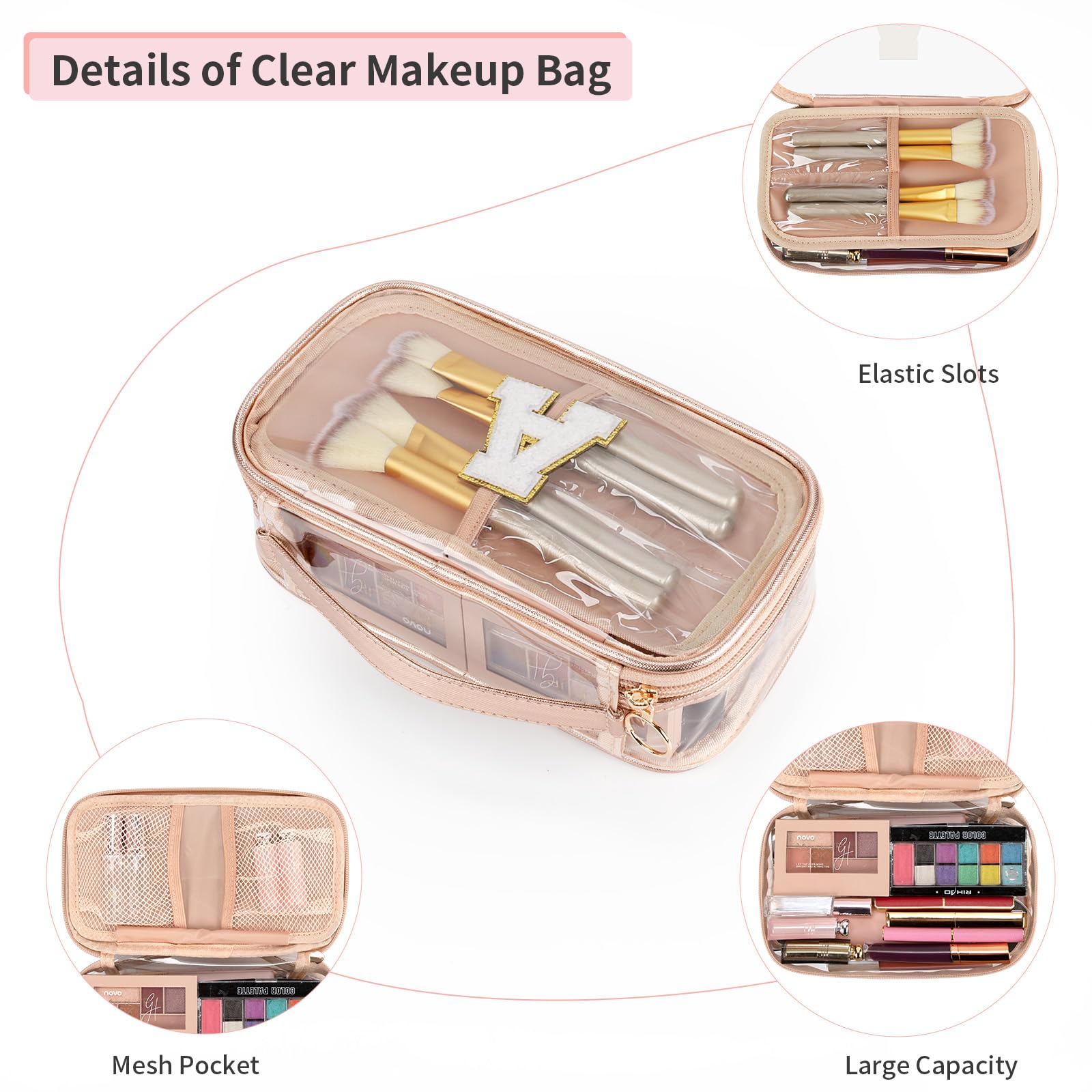 Foto 4 pulgar | Bolsa de Maquillaje Ocheal Transparente para Mujer - Venta Internacional